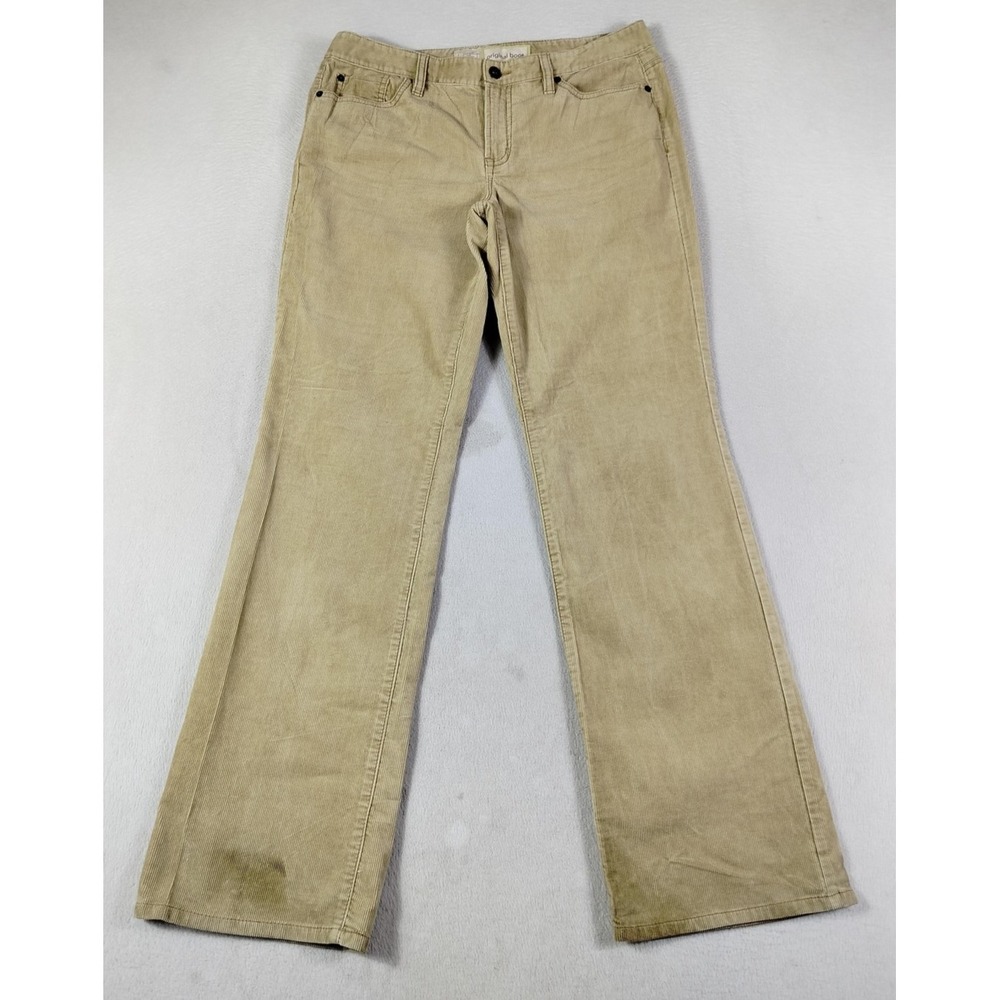 Ann Taylor LOFT Pants Womens 8 Beige Corduroy Original Boot Stretch Casual
